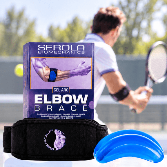 Serola Elbow Brace – Elbow Support, Tendonitis Elbow Brace, Tennis & Golfer’s Elbow Pain Relief for Men and Women, Support Elbow Brace with Gel Arc Technology and Patented One Size Fits All System