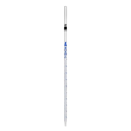 Serological Pipette, 2ml - Class A, Tolerance ?0.010ml - Blue Graduations - Color Code, Black - Calibrated for Delivery to Jet - Borosilicate Glass - Eisco Labs