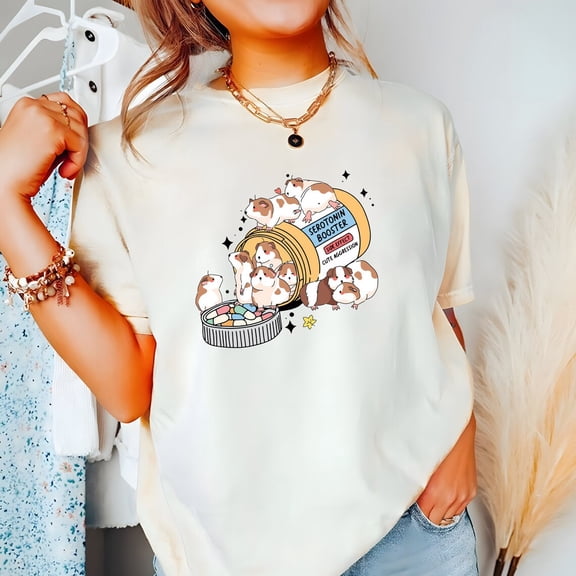 Serotonin Booster Guinea Pigs Shirt, Guinea Pig Shirt, Guinea Pig Lover , Animal Birthday Shirt, Mother'S Day, Full Size S-5XL