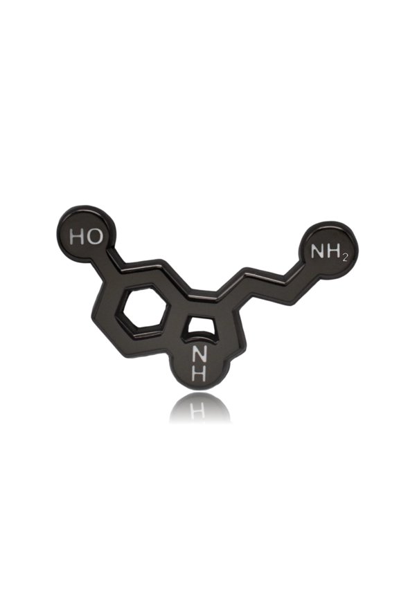 Serotonin Molecule Metal Pin