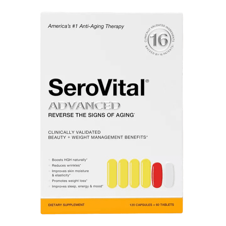 Serovital Advanced Anti-Aging Therapy Dietary Supplement 120 Capules + 60 Tablets
