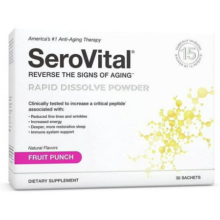 Serovital HGH Fruit Punch Mix Rapid Dissolve Powder Sachets 30 Pack