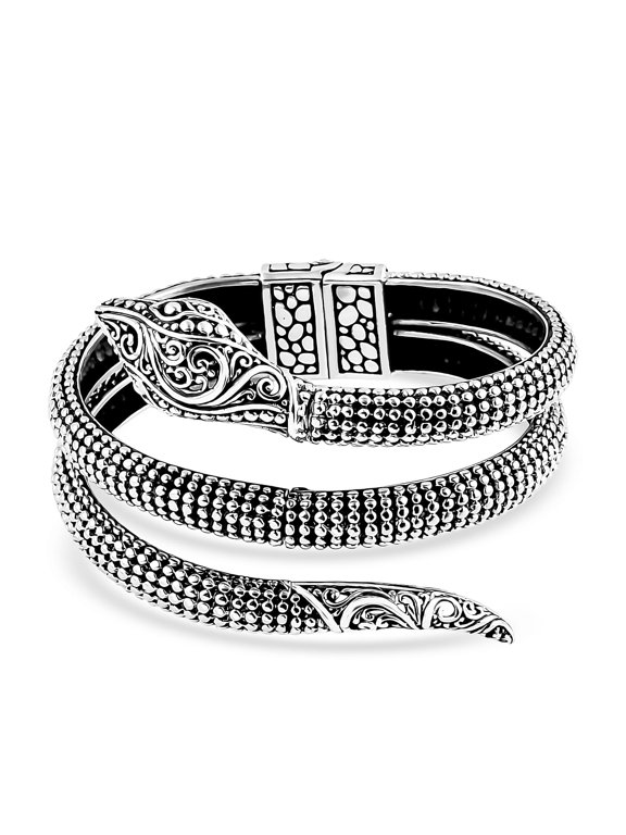 Serpent Bangle Bracelet in Sterling Silver 7.25 In 41.40 Grams Christmas Gifts