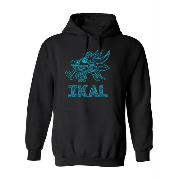 Serpent Head And Ikal Text Hoodie Men -Ikal Designs, Male 3X-Large