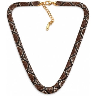 Serpent Necklace, Serpent Statement Necklace for Women, Snake Print Choker Collar Jewelry, Adjustable Gothic Punk Necklace for Parties and Daily Wear