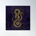 thumbnail image 1 of Serpent & Script – Witchcore Snake On Midnight Manuscript Poster Wall Art, Modern Wall Decor, 30x30 UNFRAMED, 1 of 3