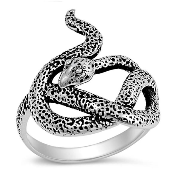 Serpent Snake Infinity Weave Coil Ring .925 Sterling Silver Band Jewelry Female Male Unisex Size 5