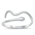 thumbnail image 1 of Serpent Snake Viper Reptile Ring .925 Sterling Silver Band Jewelry Female Male Unisex Size 5, 1 of 4