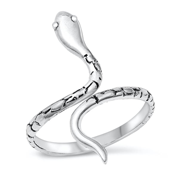 Serpent Snake Vision Ring .925 Sterling Silver Band Jewelry Female Male Unisex Size 5