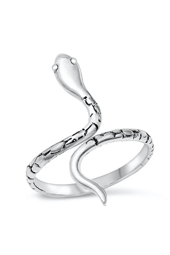 Serpent Snake Vision Ring .925 Sterling Silver Band Jewelry Female Male Unisex Size 6