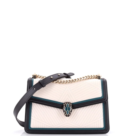 Serpenti Forever Shoulder Bag Quilted Leather Small By Rebag