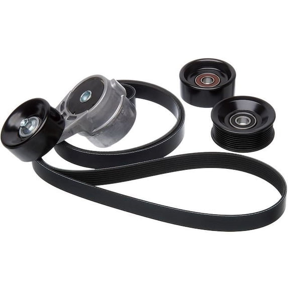 Serpentine Belt Drive Component Kit - Compatible with 1995 - 1996 Ford F-250 7.3L V8 Diesel