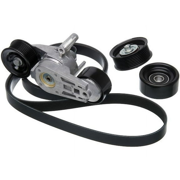 Serpentine Belt Drive Component Kit - Compatible with 2003 - 2007 Ford F-350 Super Duty 6.0L V8 Diesel 2004 2005 2006