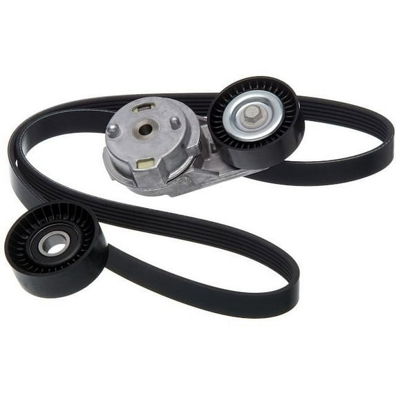 Serpentine Belt Drive Component Kit - Compatible with 2007 - 2011 Jeep Wrangler 3.8L V6 GAS 2008 2009 2010