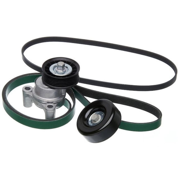 Serpentine Belt Drive Component Kit - Compatible with 2015 - 2018 GMC Sierra 2500 HD 2016 2017
