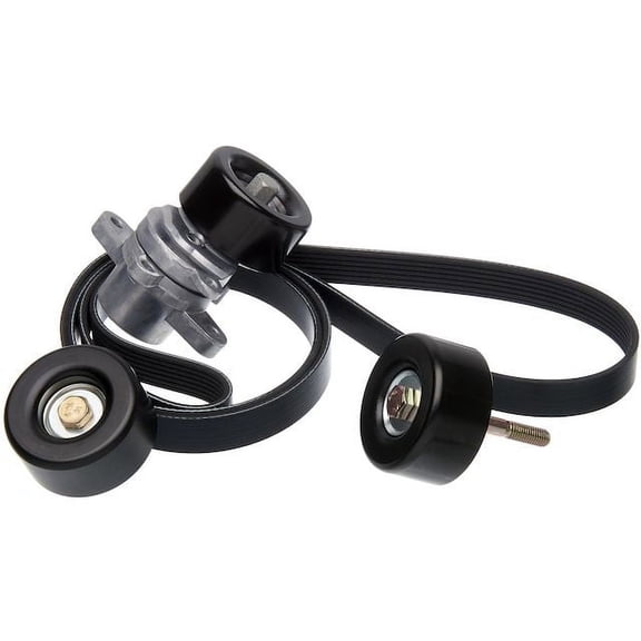 Serpentine Belt Drive Component Kit with Tensioner and 2 Idlers - Compatible with 2009 - 2014 Nissan Maxima 3.5L V6 GAS 2010 2011 2012 2013