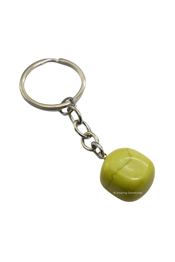 Serpentine Crystal Car Key Holder, Tumbled Crystal Keychain