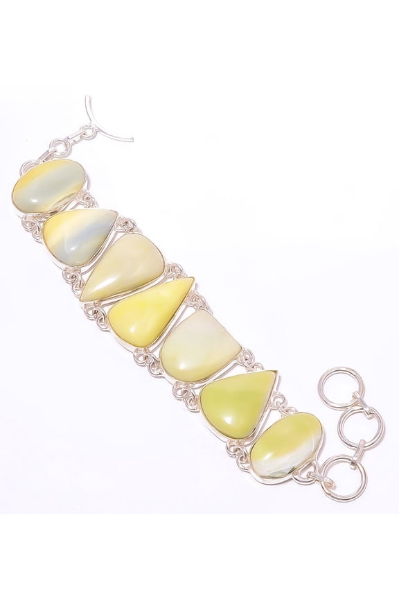 Serpentine Gemstone 925 Silver Plated Handmade Jewelry Bracelet 7.99" A322, Valentine's Day Gift, Birthday Gift, Beautiful Jewelry For Woman & Girls