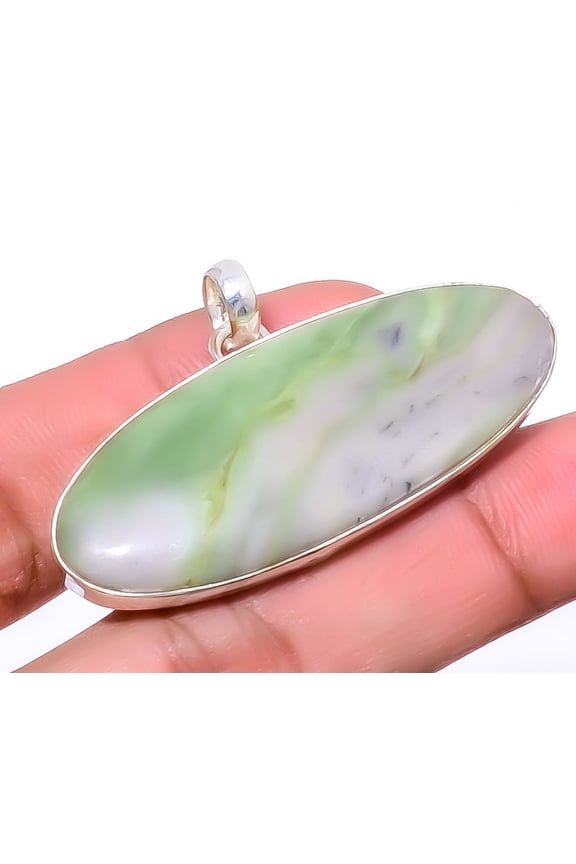 Serpentine Handmade 925 Sterling Silver Jewelry Pendant 1.17" P6183-39, Christmas Gift, Gemstone Silver Jewelry, Serpentine Pendant, New Year Sale