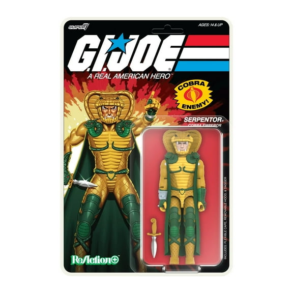 Serpentor (Cobra Emporer)  G.I. Joe Wave 2 Super7  Reaction+ Figure