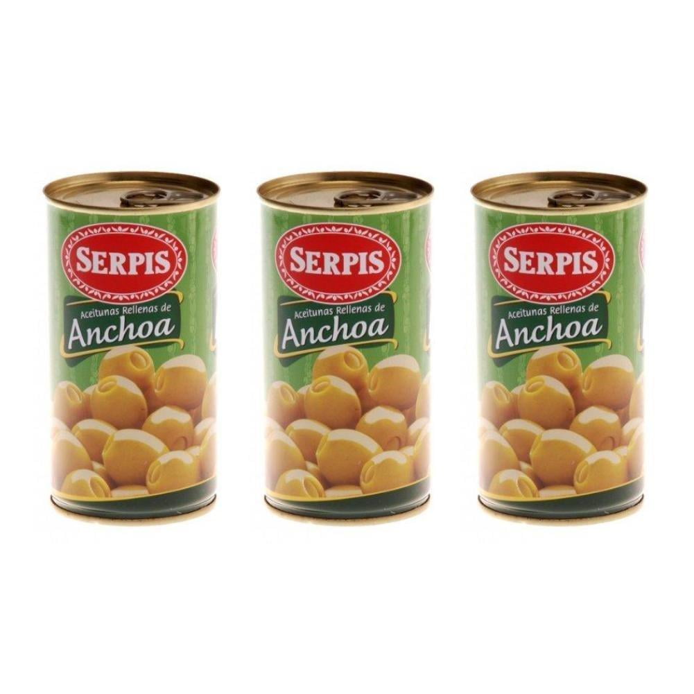Serpis Spanish Green Olives Stuffed With Anchovy 150 gram