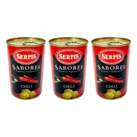 Serpis Spanish Green Olives Stuffed with Pimento Chili