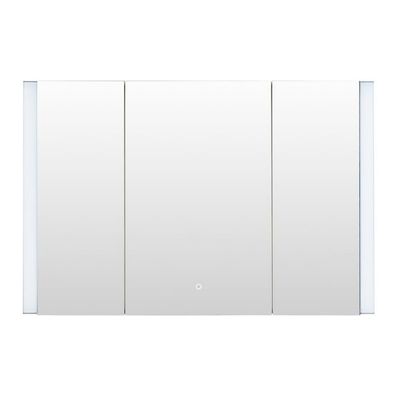 Serra 48" Aluminum Frameless Clear Surface-Mount Lighted Mirror Medicine Cabinet