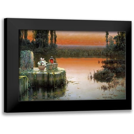 Serra, Enrique 14x11 Black Modern Framed Museum Art Print Titled - Flooded Ruins at Sunset