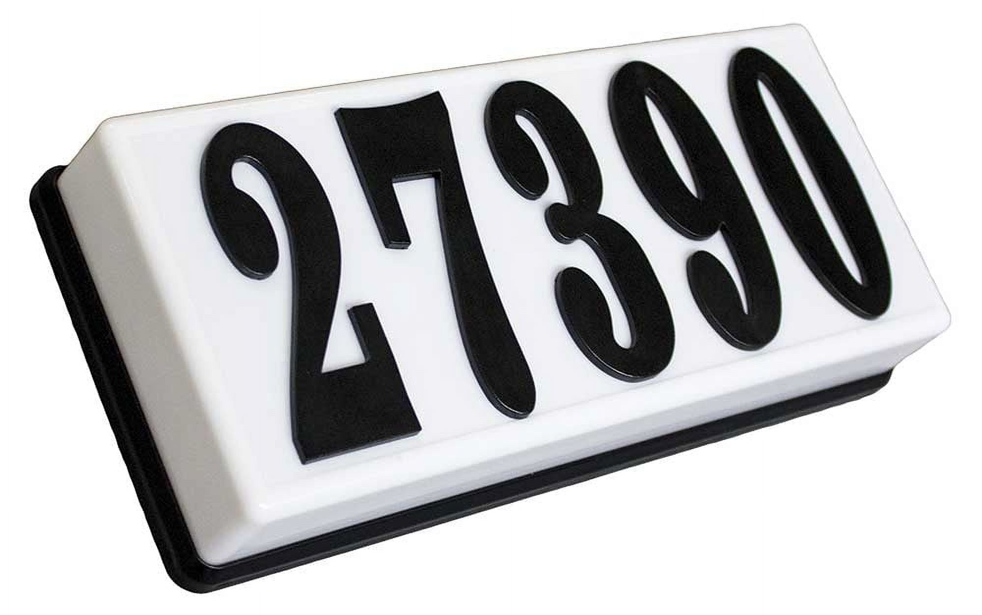 Serrano Black and White LED Lighted Address Plaque