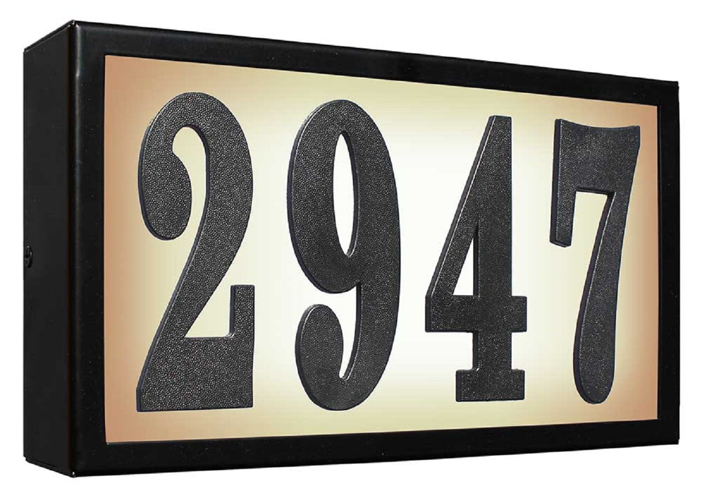 Serrano Standard Black Metal Lighted Address Plaque