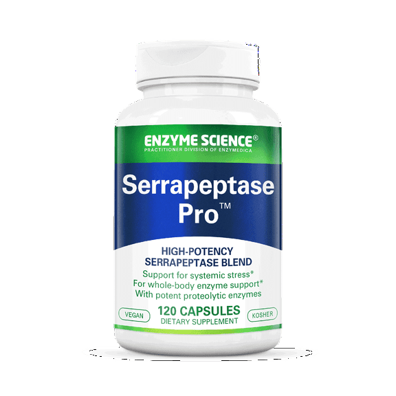 Serrapeptase Pro with Potent Proteolytic Enzymes, 120 Capsules, Enzyme Science