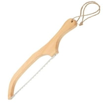 Serrated Bread Knife with Wood Handle | 15.5" Stainless Steel Bow Slicing Blade for Bread, Bagels, Tomatoes | Right-Hand Use with Protective Cover