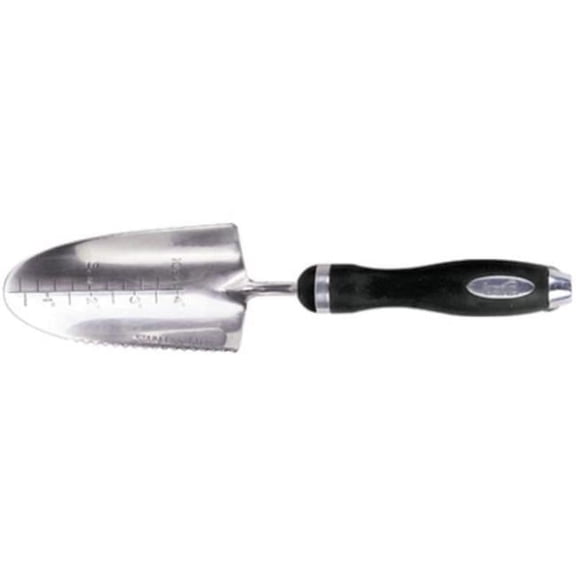 Serrated Contour Grip Steel Trowel - Stainless Steel - 12 inch - Ergonomic Handle