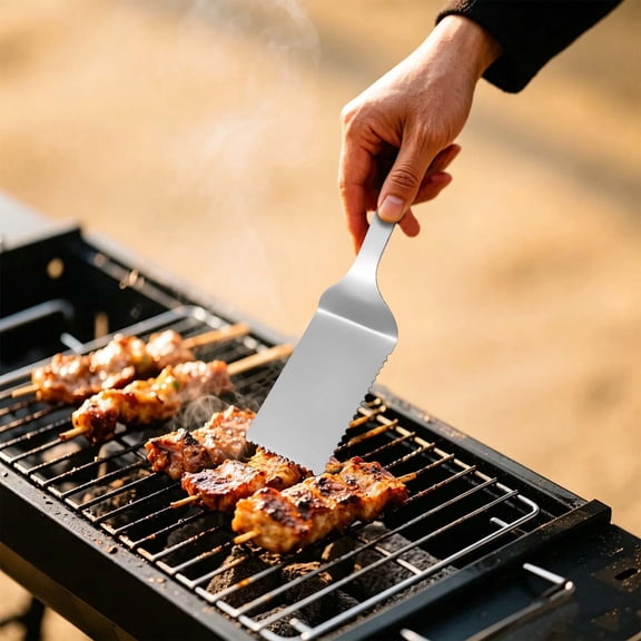 Serrated Stainless Steel Cake Server Bread Slicer Pie Pizza Dessert Cutter Ergonomic Handle Kitchen Serving Tool