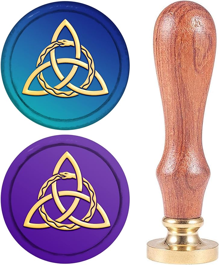 CRASPIRE Heart Wax Seal Stamp - 25mm Copper Brass Detachable Head With Wooden Handle For Letters, Invitations & Gifts