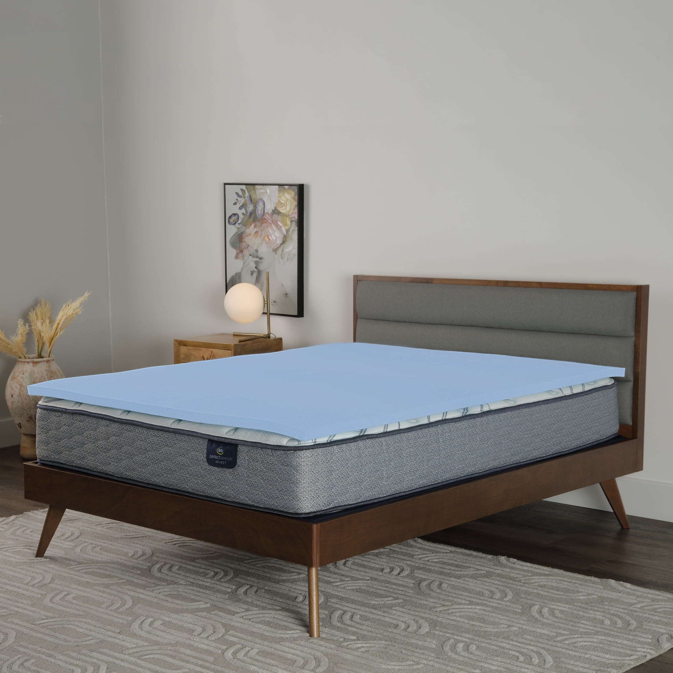 Serta 1.5" Comfort Cooling Memory Foam Mattress Topper, California King