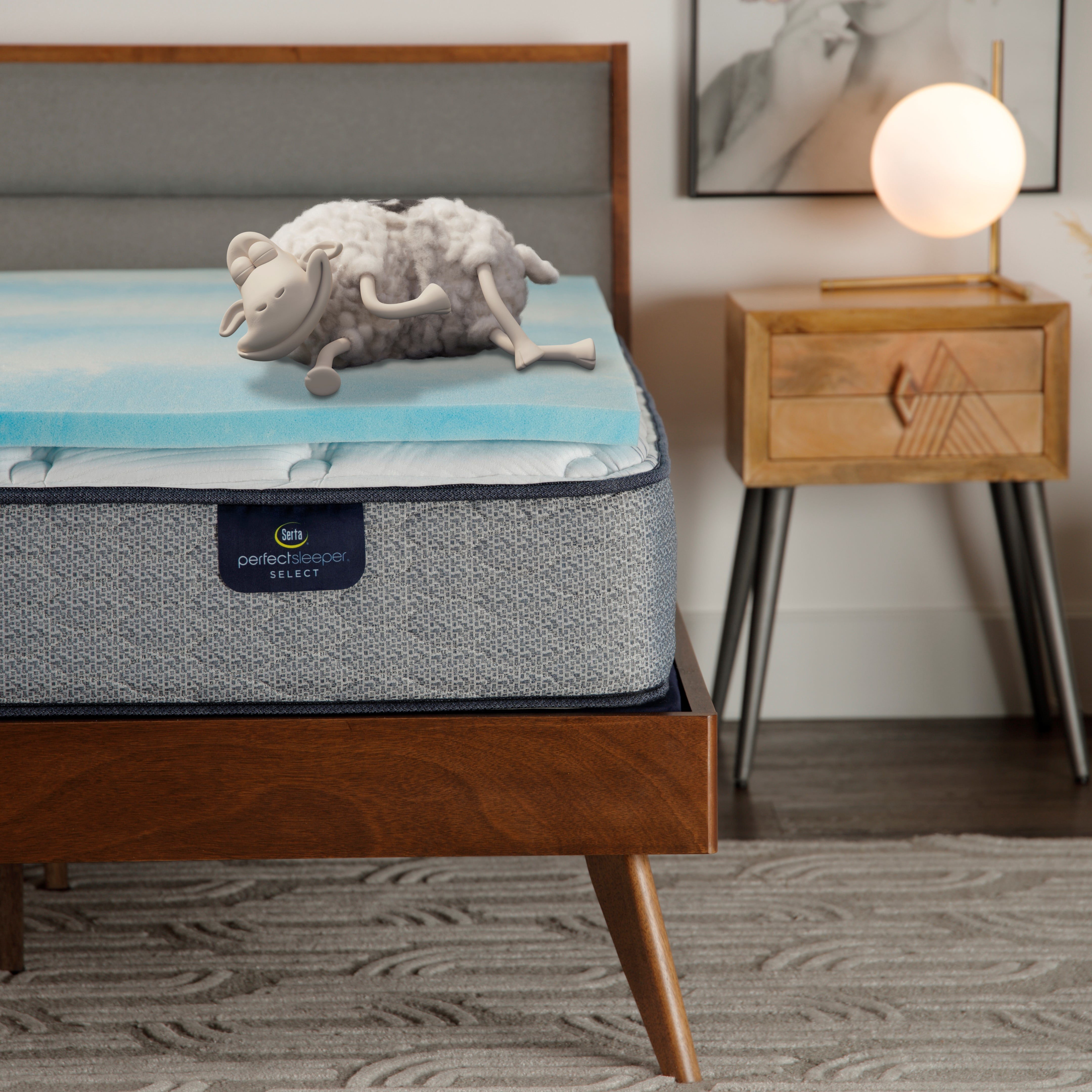 Serta 1.5" Comfort Cooling Memory Foam Mattress Topper, Twin-XL