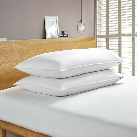 Serta 233 Thread Count White Goose Feather And White Goose Down Fiber Bed Pillow-Back Sleeper