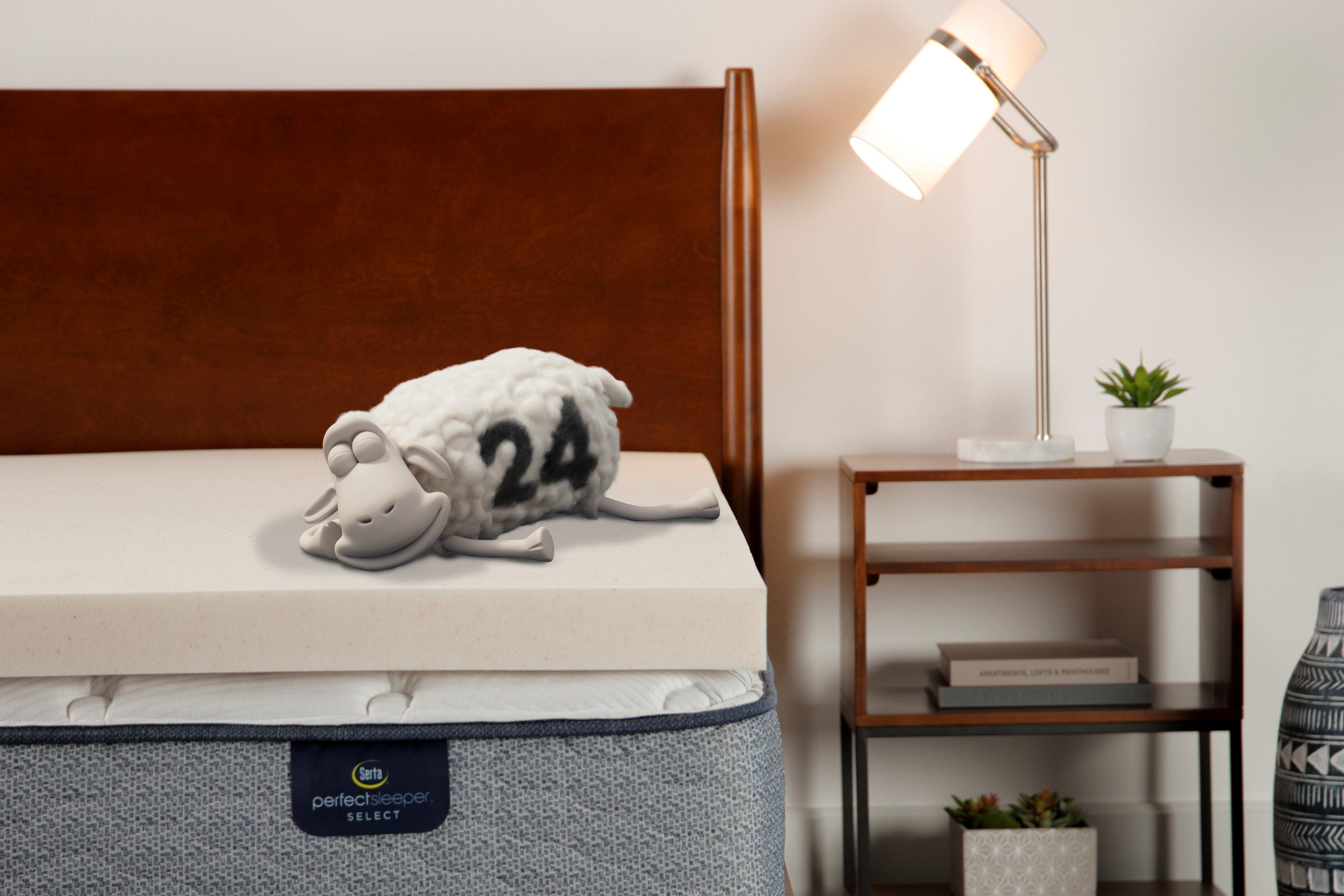 Serta 3" Cooling Coppergel Memory Foam Mattress Topper, Twin
