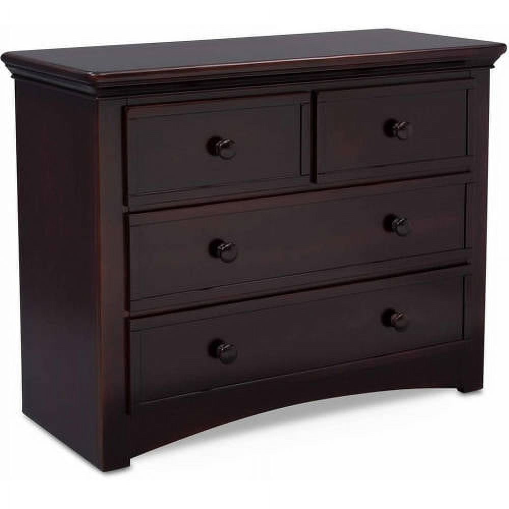 Serta 4Drawer Dresser, Greenguard Gold Certified, Dark Chocolate