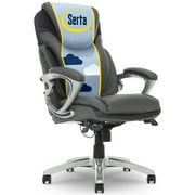 Serta Bryce Executive Office Chair with AIR Lumbar Technology, Gray Bonded Leather