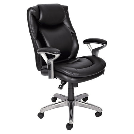 Serta - AIR Health & Wellness Mid-Back Manager's Chair - Black