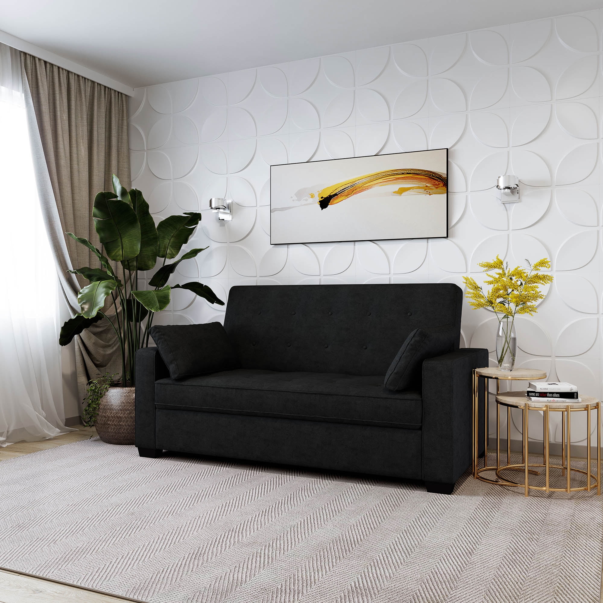 Serta Ainsley Sofa Sleeper, Charcoal Gray Fabric