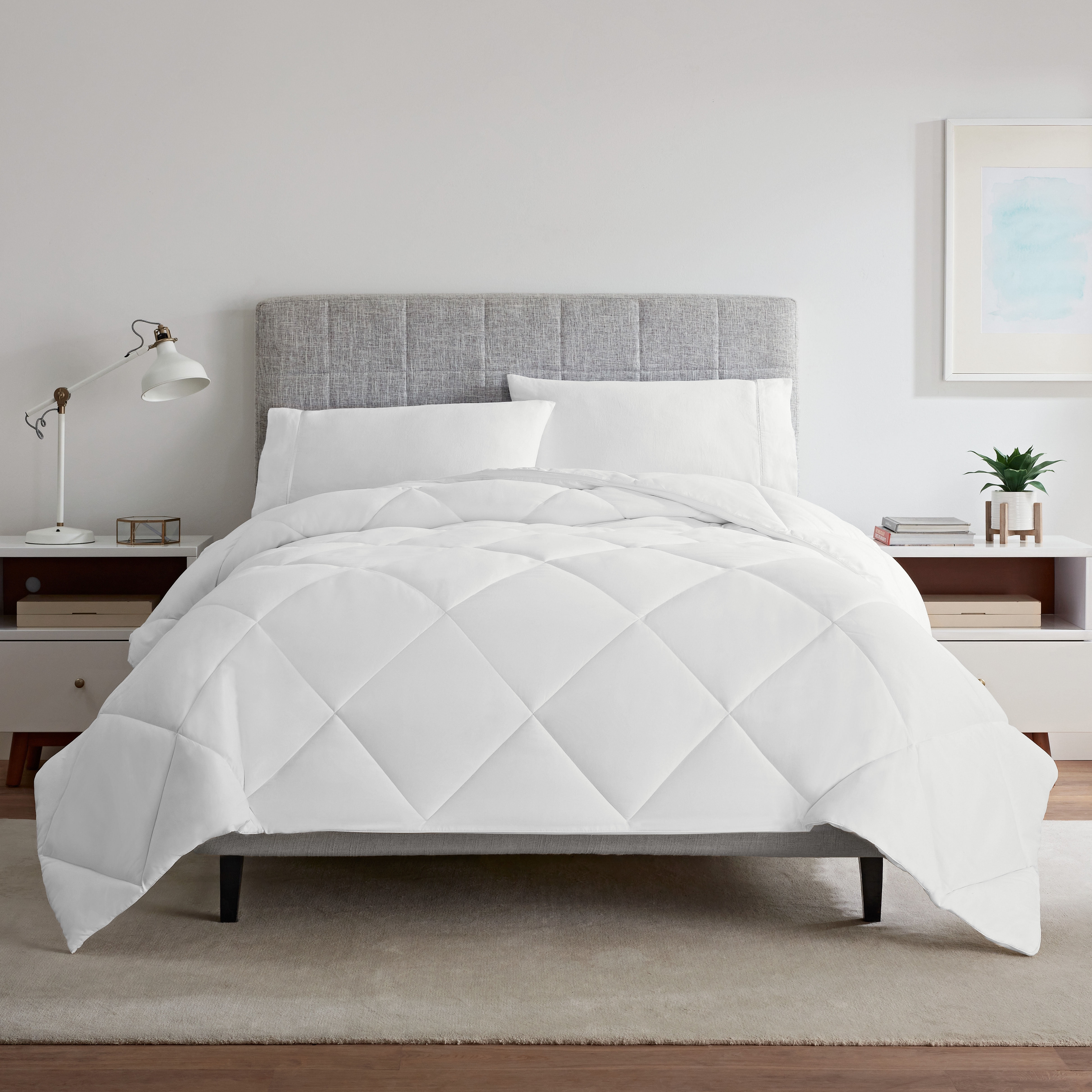 PURE COMFORT Luxury Brushed Spa Grade Microfiber 4-Piece Comforter Set 
