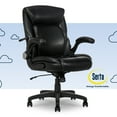 thumbnail interactive-video image 1 of Serta Air Lumbar Bonded Leather Manager Office Chair, Black, 1 of 19