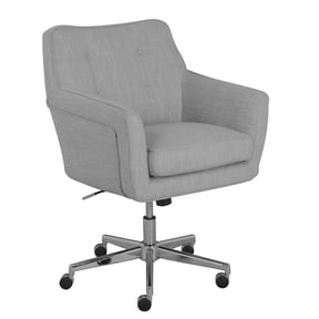 Serta Ashland Home office Chair Light Gray Memory Foam Chrome-Finished Base