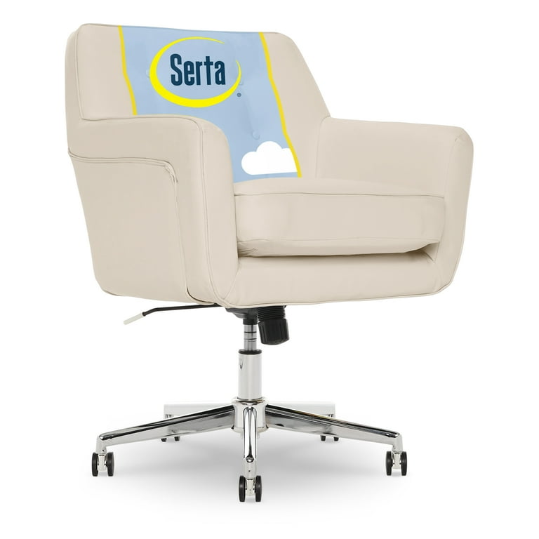 Serta Ashland Office Desk Chair, Button Tufted Mid-Back, Memory