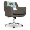 thumbnail image 1 of Serta Ashland Office Desk Chair, Button Tufted Mid-Back, Memory Foam Cushion, Chrome Swivel Base, Gray, 1 of 10