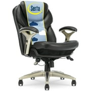 Serta Back in Motion Technology Fabric Executive Office Chair, Light Gray