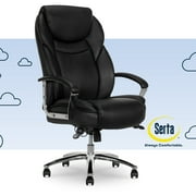 Serta Big & Tall High Back Office Chair, Heavy Duty Weight Rating, Black Bonded Leather Upholstery